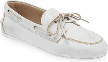 miu miu leather boat shoes|miu miu shoes on sale.